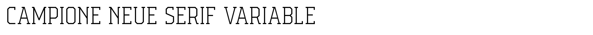 Campione Neue Serif Variable image
